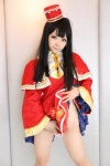 blouse cosplay da_qiao hat higurashi_ran miniskirt shin_sangoku_musou skirt skirt_lift rating:Safe score:4 user:nil!