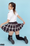 aoba_chieri blouse pleated_skirt ponytail rq-star_602 school_uniform skirt skirt_lift thighhighs zettai_ryouiki rating:Safe score:1 user:nil!