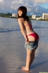 ass beach bikini denim dgc_0935 kuroda_arisa ocean open_clothes shorts side-tie_bikini swimsuit wet rating:Safe score:0 user:nil!