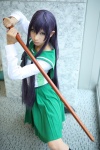 bokken busujima_saeko cosplay highschool_of_the_dead kanda_midori pleated_skirt purple_hair sailor_uniform school_uniform skirt rating:Safe score:1 user:xkaras