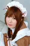 apron bowtie cosplay hairband maid maid_uniform narihara_riku original rating:Safe score:0 user:pixymisa