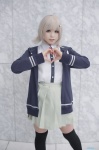 <3 black_legwear blonde_hair blouse cosplay haruki_(iv) hoodie nanami_chiaki pleated_skirt school_uniform skirt super_dangan-ronpa_2 thighhighs zettai_ryouiki rating:Safe score:0 user:nil!