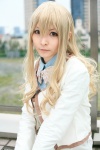 blazer blonde_hair cosplay konohana_hikari para_noiko school_uniform strawberry_panic! rating:Safe score:0 user:darkgray