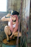 cosplay croptop cutoffs denim final_fight hisa pink_hair poison police_uniform policewoman street_fighter rating:Safe score:2 user:nil!