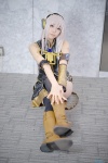 black_legwear boots cosplay headset megurine_luka pink_hair skirt thighhighs tsugu vest rating:Safe score:0 user:nil!