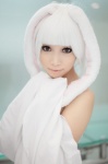 animal_ears blouse bunny_ears cosplay misa open_clothes tagme_character tagme_series white_hair rating:Safe score:0 user:pixymisa