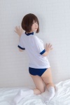 ass bed buruma cosplay gym_uniform kneesocks miu_(iii) original shorts tshirt rating:Safe score:3 user:nil!