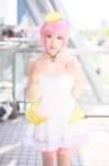 ahiru cosplay dress hairbow pantyhose pink_hair princess_tutu zero_inch rating:Safe score:1 user:nil!