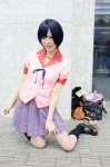 aki_(iv) bakemonogatari blouse cosplay kanbaru_suruga kneesocks pantyhose pleated_skirt school_uniform sheer_legwear skirt rating:Safe score:0 user:pixymisa