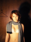 bikini cleavage iwasa_mayuko ns_eyes_333 scarf side-tie_bikini striped swimsuit rating:Safe score:0 user:nil!