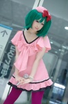 beret cosplay dress green_hair macross macross_frontier miiko pantyhose ranka_lee twintails rating:Safe score:3 user:nil!