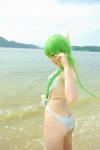 ass beach cc code_geass cosplay green_hair monokini mosaic_kakera ocean one-piece_swimsuit straw_hat swimsuit tatsuki twin_braids rating:Safe score:3 user:nil!