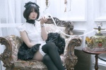 black_legwear blouse choker hairbow iiniku_ushijima miniskirt skirt thighhighs zettai_ryouiki rating:Safe score:9 user:nil!