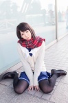 anegasaki_nene black_legwear cosplay dress hinata_(ii) love_plus pantyhose scarf sweater rating:Safe score:1 user:pixymisa