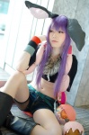 animal_ears boots bunny_ears cosplay croptop denim getsumento_heiki_miina kurosuzu_erika purple_hair shiwasu_mina shorts tshirt rating:Safe score:4 user:nil!