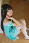 akiyama_mio cosplay dress hair_ribbons k-on! rinami thighhighs zettai_ryouiki rating:Safe score:7 user:nil!