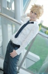 blonde_hair cosplay crossplay dress_shirt hatomune kagamine_len romeo_to_juliet_(vocaloid) socks tie trousers vocaloid rating:Safe score:1 user:nil!
