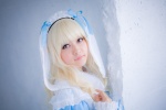 apron blonde_hair cosplay cuffs hairband maid maid_uniform original ribbons tometo_kamu rating:Safe score:0 user:pixymisa