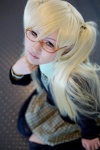 axis_powers_hetalia blonde_hair cosplay glasses nakamura_yuuta nyotalia skirt tie united_kingdom rating:Safe score:0 user:Log