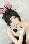 animal_ears bodysuit bowtie bunny_ears bunny_outfit collar cosplay cuffs eyepatch kurobara_renji ringo zone-00 rating:Safe score:1 user:pixymisa