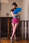 croptop fishnet_stockings ishii_kaori miniskirt pink_legwear skirt thighhighs rating:Questionable score:2 user:jcrea2