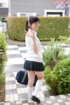 blouse bookbag kneesocks nishino_koharu pleated_skirt ponytail school_uniform skirt sweater_vest rating:Safe score:0 user:nil!