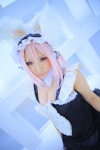 animal_ears bunny_ears cleavage cosplay dress headphones nitro_super_sonic pink_hair saku super_soniko rating:Safe score:0 user:nil!