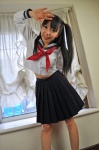 amatsuka_miyu blouse pleated_skirt sailor_uniform scarf school_uniform skirt twintails rating:Safe score:0 user:pixymisa