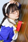 apron chains chocoball cosplay garter_belt glasses hairband kara_no_naka_no_kotori lease maid maid_uniform thighhighs rating:Safe score:1 user:nil!