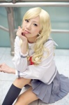 blonde_hair cosplay enomoto_kei hana_(ii) hatsukoi_limited pleated_skirt sailor_uniform school_uniform skirt twintails rating:Safe score:1 user:pixymisa