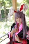 animal_ears bunny_ears cosplay enako purple_hair reisen_udongein_inaba robe touhou rating:Safe score:0 user:nil!