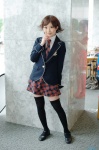 akiyoshi_umi blazer blouse cosplay pleated_skirt school_uniform skirt tagme_character tagme_series thighhighs tie zettai_ryouiki rating:Safe score:0 user:nil!