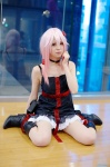 aida_yukiko boots choker cosplay dress guilty_crown pantyhose pink_hair yuzuriha_inori rating:Safe score:0 user:nil!