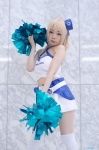 blonde_hair cheerleader_uniform cosplay halter_top hat miniskirt pom_poms shizuku skirt tagme_character tagme_series thighhighs white_legwear zettai_ryouiki rating:Safe score:1 user:nil!