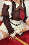 apron chocoball chokomania_4 cosplay dress hairband maid maid_uniform original thighhighs twin_braids white_legwear zettai_ryouiki rating:Safe score:5 user:nil!