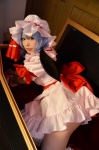 blue_hair cosplay dress hat remilia_scarlet shizuku socks touhou touhou_muge_youji wings rating:Safe score:2 user:nil!