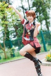 akb48 akitsu_honoka blouse boots cosplay pleated_skirt shinoda_mariko_(cosplay) skirt tie top_hat vest rating:Safe score:1 user:pixymisa