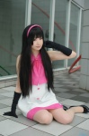 akiyama_mio cosplay dress gloves hairband k-on! makise_anji pantyhose rating:Safe score:2 user:nil!