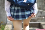blouse bookbag misaki_suzu pleated_skirt school_uniform skirt tie rating:Safe score:0 user:nil!