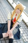 blonde_hair cosplay dress hairbow kamio_misuzu kneesocks kureha_marie school_uniform rating:Safe score:0 user:nil!