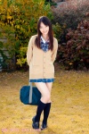 ando_haruka blouse bookbag cardigan kneesocks pleated_skirt school_uniform skirt rating:Safe score:2 user:nil!