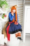 animal_ears blouse boots cosplay horo orange_hair saku saku_to_koshinryo_horo skirt spice_and_wolf tail vest wolf_ears rating:Safe score:0 user:nil!