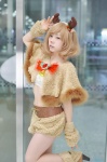 antlers blonde_hair cosplay leggings mamitan original shawl shorts tubetop rating:Safe score:1 user:nil!