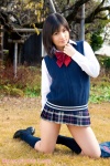 blouse bookbag kneesocks koide_mai pleated_skirt school_uniform skirt sweater_vest rating:Safe score:1 user:nil!