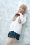 blonde_hair blouse cardigan cosplay kimi_ni_todoke kurumizawa_ume nana pleated_skirt school_uniform skirt rating:Safe score:0 user:nil!