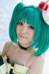 beads bodice braid choker cosplay crown gloves green_hair hime-chin macross macross_frontier ranka_lee red_eyes twintails rating:Safe score:0 user:pixymisa