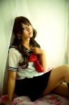costume miniskirt pleated_skirt runa sailor_uniform school_uniform skirt socks twintails rating:Safe score:0 user:nil!