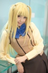 blonde_hair blouse cosplay kaieda_kae maria_holic school_uniform shidou_mariya skirt twintails vest rating:Safe score:0 user:nil!