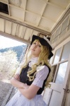 apron blonde_hair blouse cosplay kanzaki_nachiho kirisame_marisa skirt touhou vest witch_hat rating:Safe score:0 user:nil!