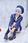 beret cosplay kantai_collection kneesocks pantyhose sailor_dress sheer_legwear silver_hair yuki_ringo z1_leberecht_maass_(kantai_collection) rating:Safe score:0 user:nil!